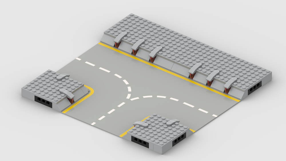 Lego Modular 32x32 T Intersection Road