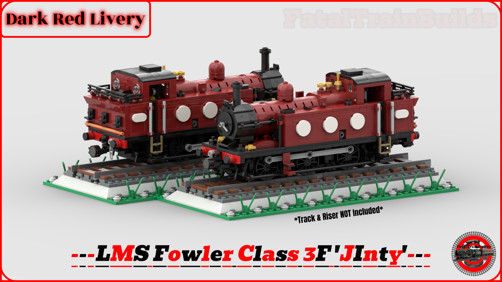 Lego (Dark Red) LMS Fowler Class 3F 'Jinty' (8w)