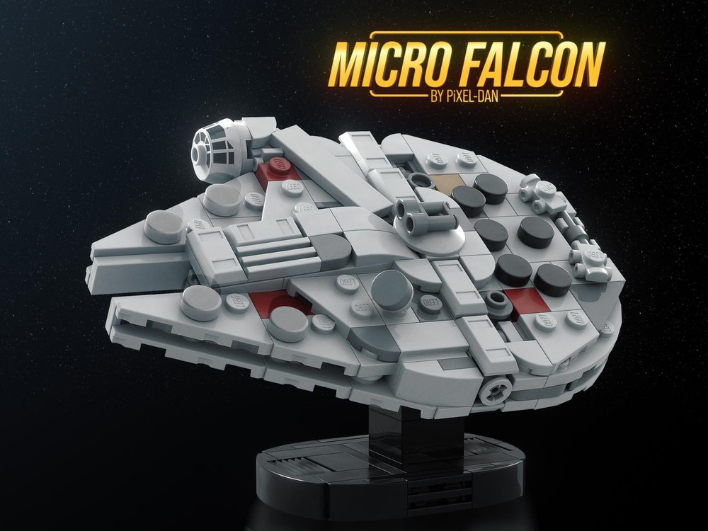 Lego PiXEL-DAN's Micro Falcon 2024, Very compact design, with ramps.