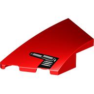 Lego Slope Curved 4 x 2 with Stud Notch Left with Headlight print