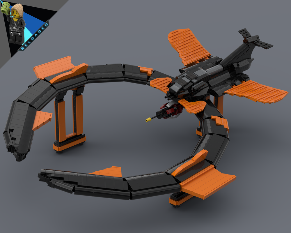 Lego Black and Orange Goliath Spaceship from DarkOrbit