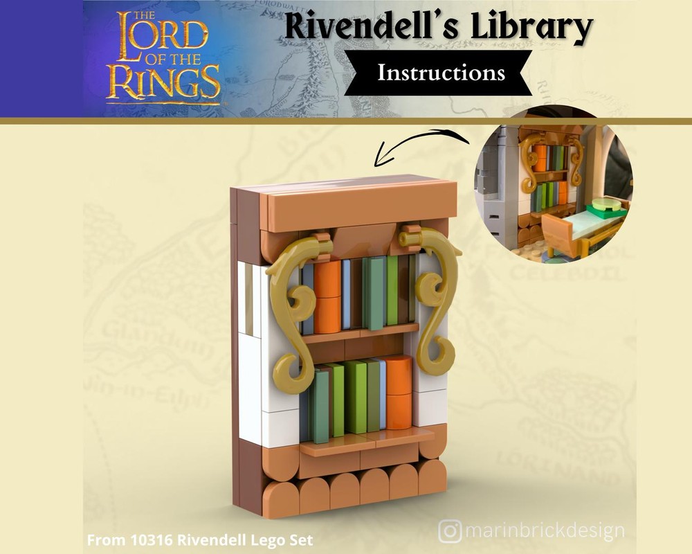 Lego Rivendell's Library - LEGO Lord Of The Rings MOC