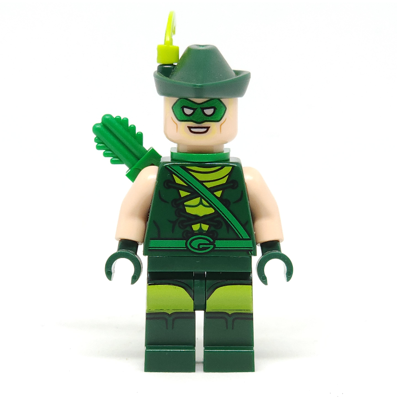 Lego Green Arrow with Dark Green Hat with Lime Feather