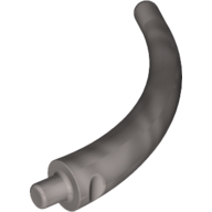 Lego Animal Body Part / Plant, Tail / Claw / Horn / Branch / Tentacle, End Section / Flat Silver
