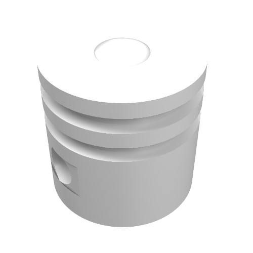 Lego Technic Engine Piston Round / White
