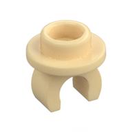 Lego Plate Round 1 x 1 with Hollow Stud and Underside Clip / Tan