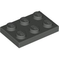 Lego Plate 2 x 3 / Dark Gray