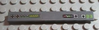 Lego Tile 1 x 8 with Meters, Gauges, and Control Panels Pattern (Stickers) - Set 7476