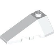 Lego Brick Wedged, Sloped 4 x 2 Triple Left / White