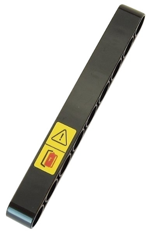 Lego Technic, Liftarm Thick 1 x 9 with Exclamation Mark in Warning Triangle and Fire Extinguisher Pattern (Sticker) - Set 42054
