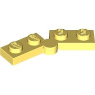 Lego Hinge Plate 1 x 4 Swivel Top / Base - Hollow Clip [Complete Assembly] / Bright Light Yellow