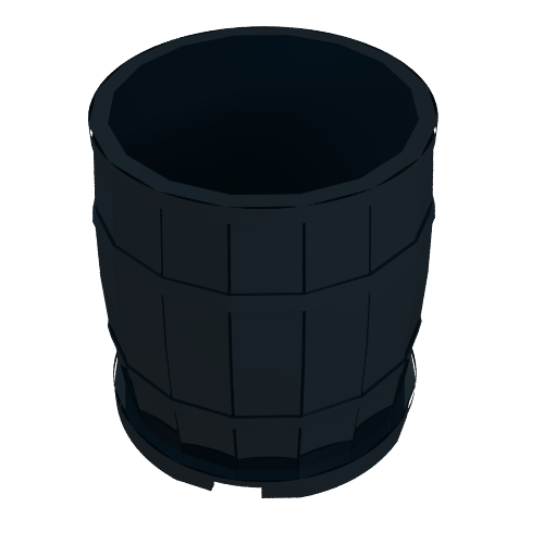 Lego Barrel 4 x 4 x 3.5 / Black