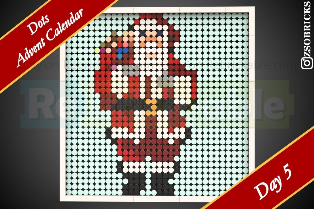 Lego Day 5 - Santa - Dots Advent Calendar