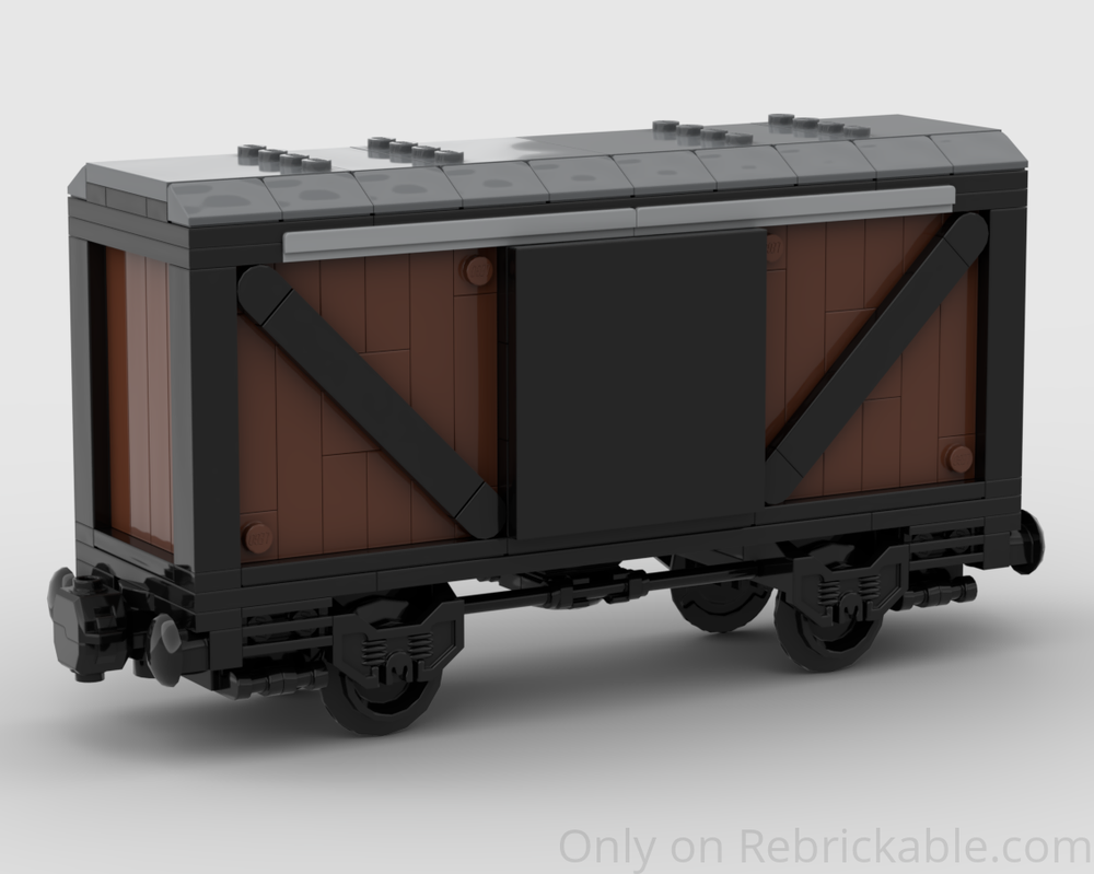 Lego Cargo Train Box Car (6-wide)