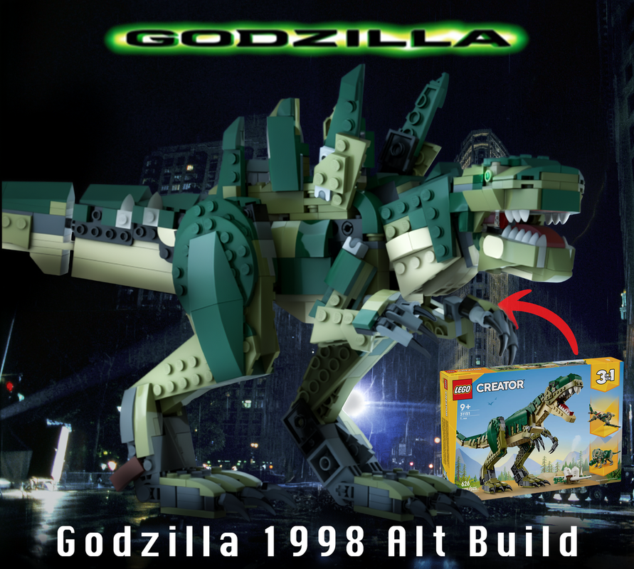 Lego Godzilla 1998 Alt Build of Set 31151