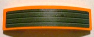 Lego Slope, Curved 4 x 1 x 2/3 Double with Grille Pattern (Sticker) - Set 10233