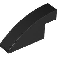 Lego Brick Curved 1 x 4 x 1 2/3 No Studs / Black