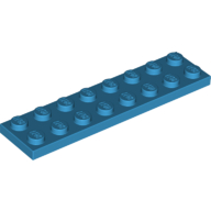 Lego Plate 2 x 8 / Dark Azure