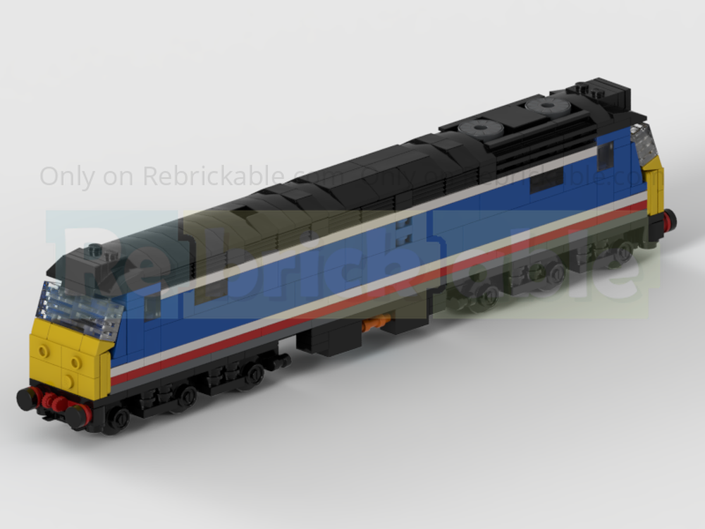 Lego 4-Wide BR Class 47 Diesel Locomotive Train In Network Southeast Livery