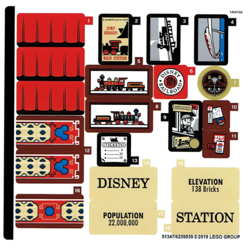 Lego Sticker Sheet 2 for Set 71044-1 / [No Color/Any Color]