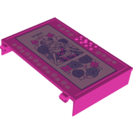 Lego Plate Special Book 11 x 16 with 2 x 4 Container, 2 x 4 Studs on Edge, Hole with 'Isabella', Gil on Bright Pink Background Print
