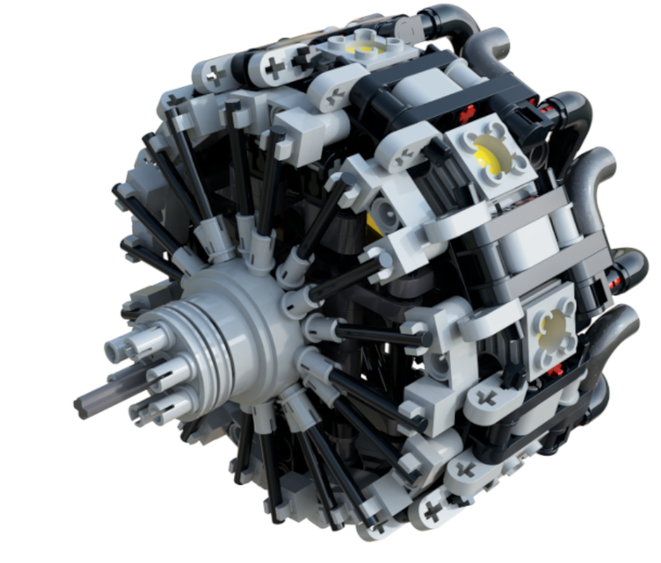 Lego 9 Cylinder Radial Engine