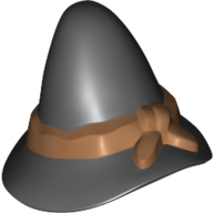 Lego Hat, Floppy Wide Brim, and Tied Band Medium Nougat Print / Black