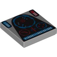 Lego Tile 2 x 2 with Flight Controls Print