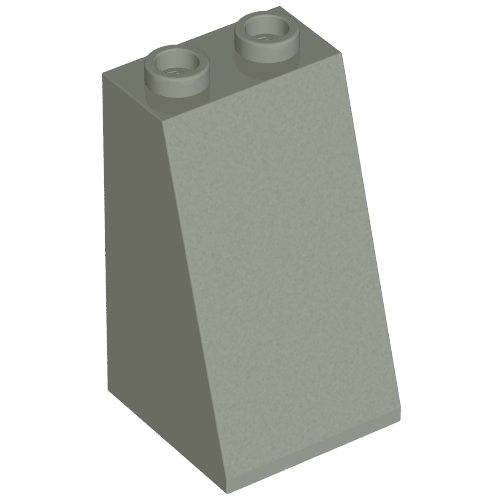 Lego Brick Sloped 75° 2 x 2 x 3 Smooth / Light Gray