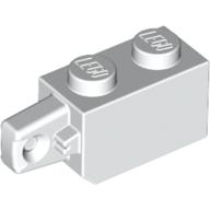 Lego Hinge Brick 1 x 2 Locking with 1 Finger Vertical End / White
