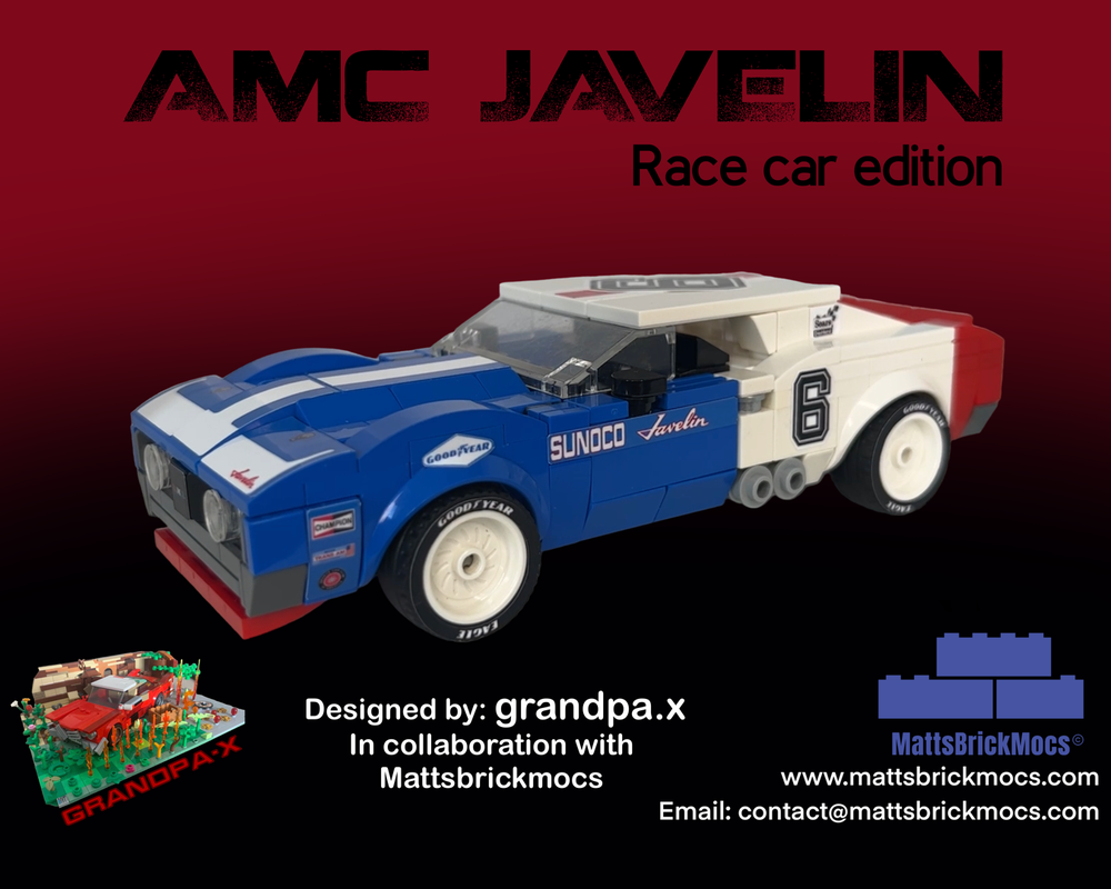 Lego AMC Javelin Muscle Race Car