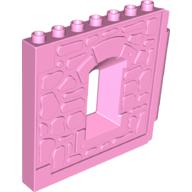 Lego Duplo Building Wall 1 x 8 x 8 with Window Opening - Castle / Bright Pink