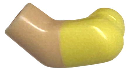 Lego Arm, Left with Molded Bright Light Yellow Short Sleeve  Pattern