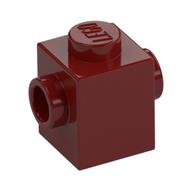 Lego Brick Special 1 x 1 with Studs on 2 Sides / Dark Red