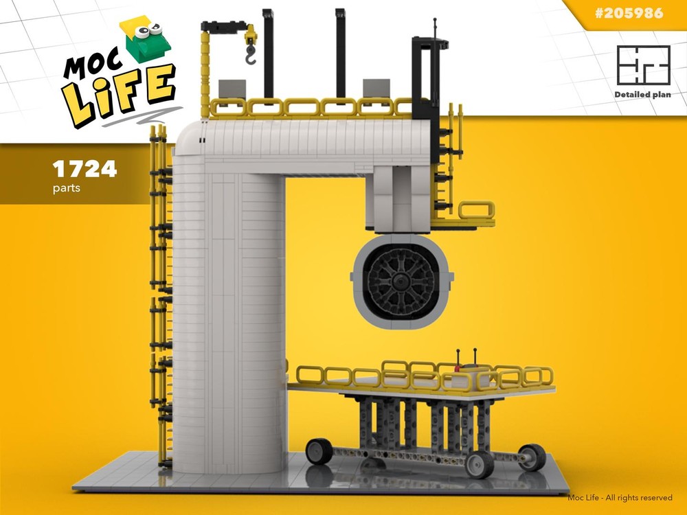 Lego Rolls-Royce test airplane engine base