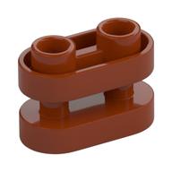 Lego Brick Special 1 x 2 Rounded with Center Bars / Dark Orange