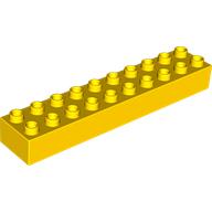 Lego Duplo Brick 2 x 10 / Yellow