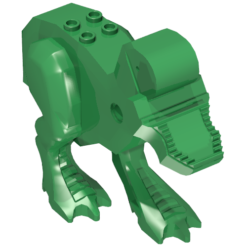 Lego Animal Body Part, Dinosaur, Tyrannosaurus Rex Body / Green