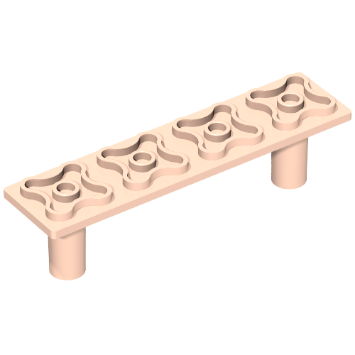 Lego Scala, Support, Bed 2 x 8 x 1 2/3 / Light Salmon