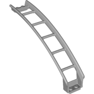 Lego Vehicle Track, Roller Coaster Ramp Large Upper Part, 6 Bricks Elevation / Light Bluish Gray