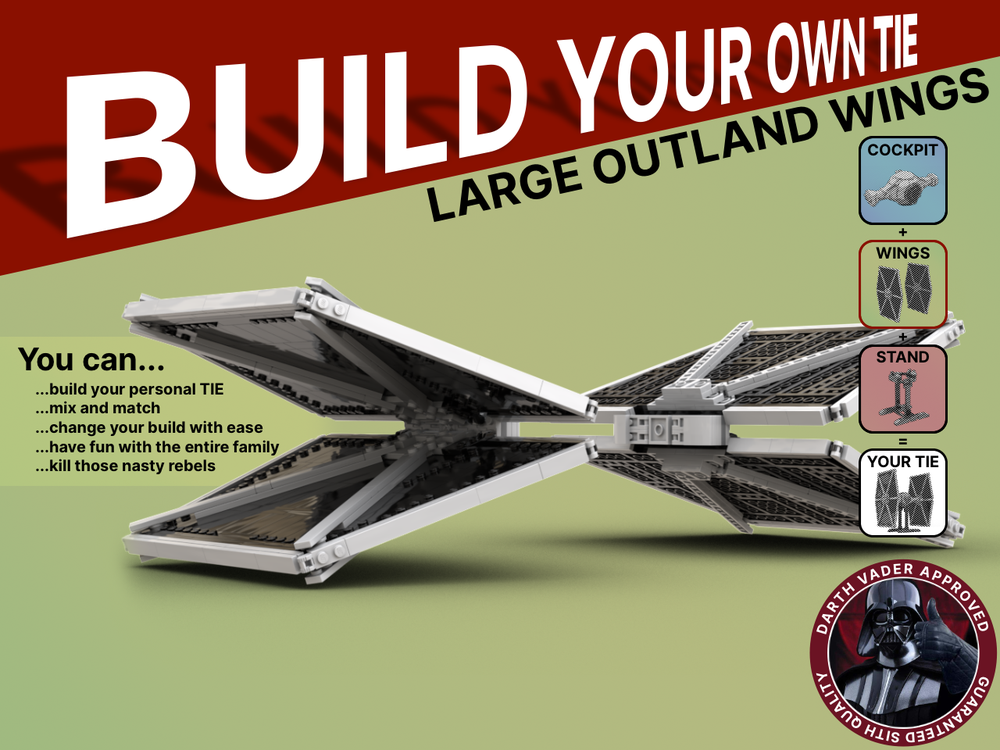 Lego Outland Wings / Large - Build Your Own TIE