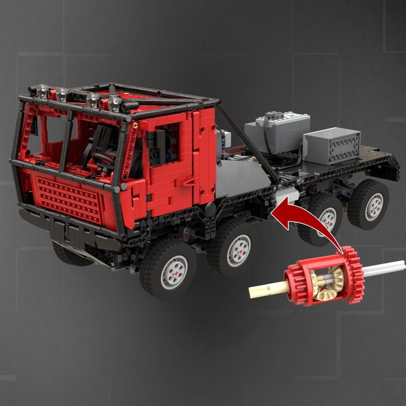 Lego Tatra T813 Trial Truck (Lockable Differentials)
