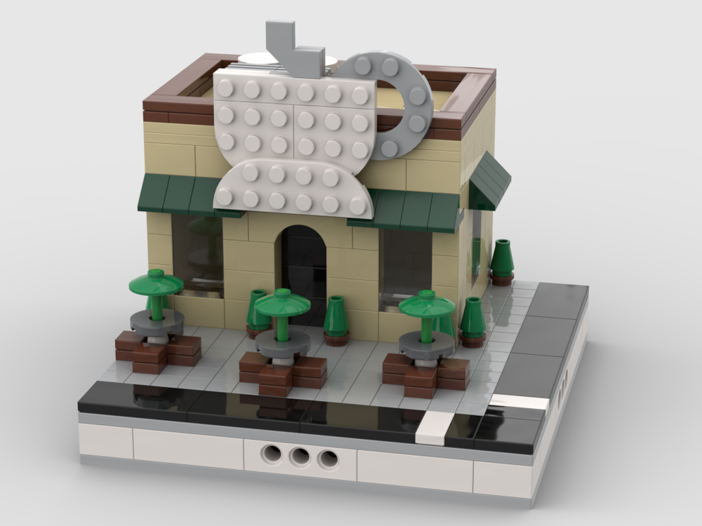 Lego Coffee Shop for a Mini Modular City