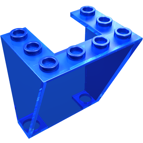 Lego Windscreen 3 x 4 x 4 Inverted / Trans-Dark Blue