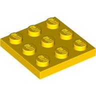 Lego Plate 3 x 3 / Yellow