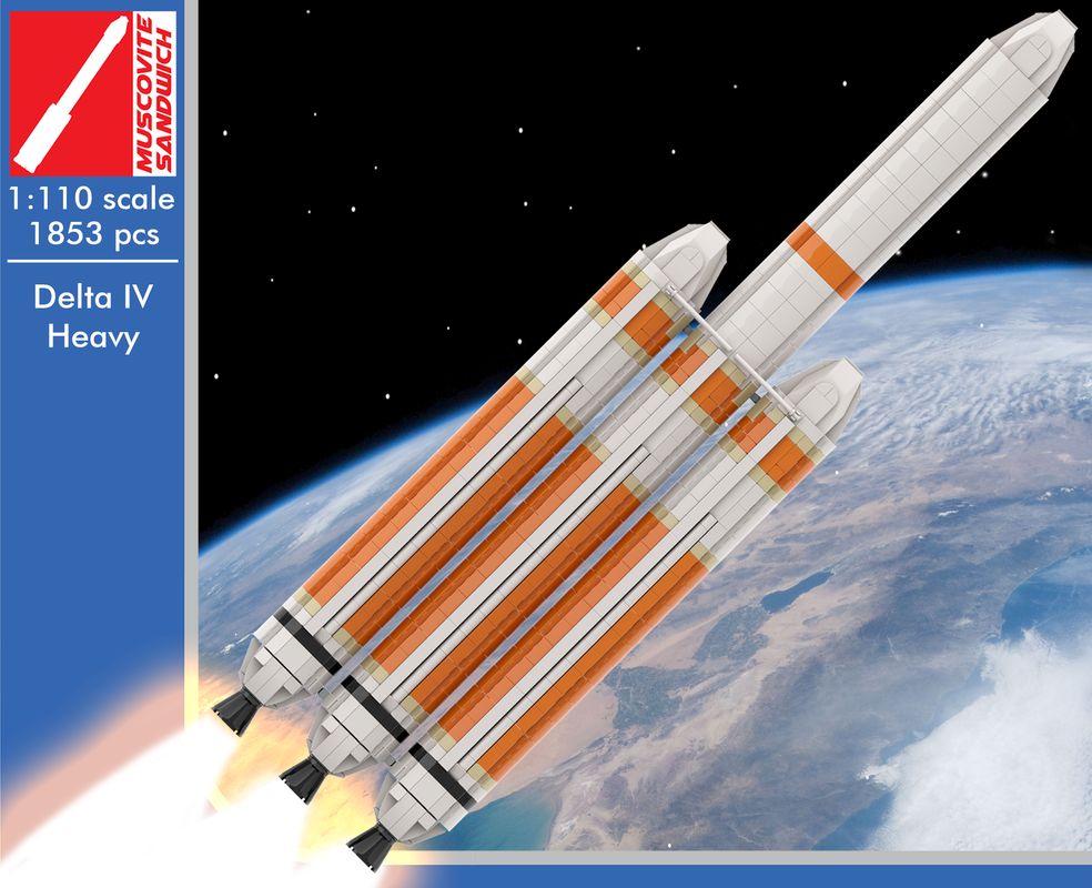 Lego Delta IV Heavy (1:110 scale)