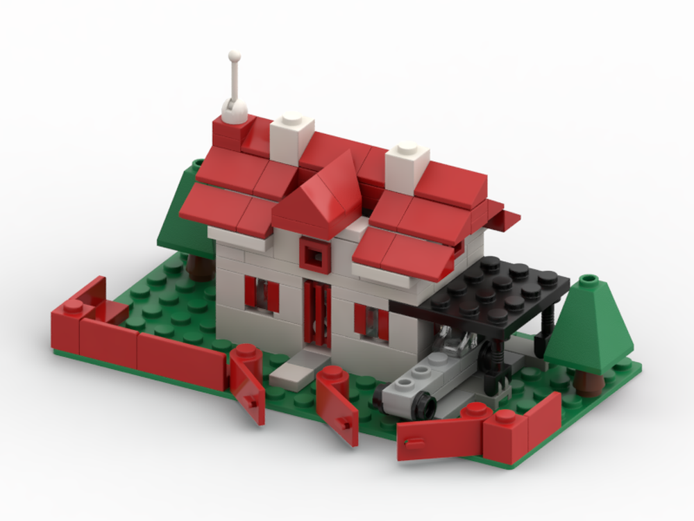 Lego 346 House with car (microscale)