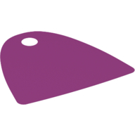 Lego Neckwear Cape, Straight Bottom, One Top Hole [Spongy Stretchable Fabric] / Magenta