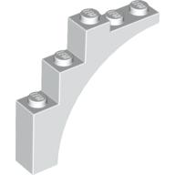 Lego Brick Arch 1 x 5 x 4 [Continuous Bow] / White