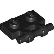 Lego Plate Special 1 x 2 Side Handle [Free Ends] / Black